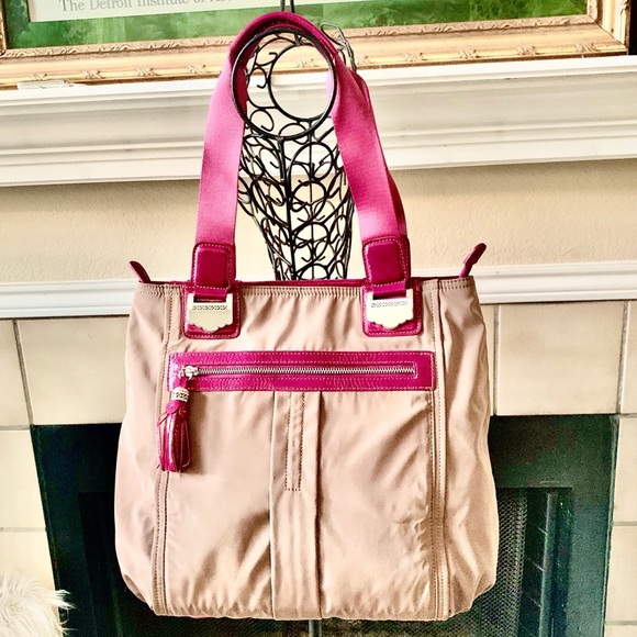 Brighton Khaki and Pink Tote Bag - Picture 9 of 10